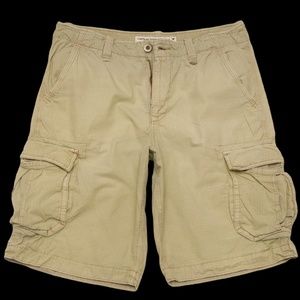 American Eagle Outfitters Men’s Khaki Long Board Cargo Shorts Size 34x12 - EUC!